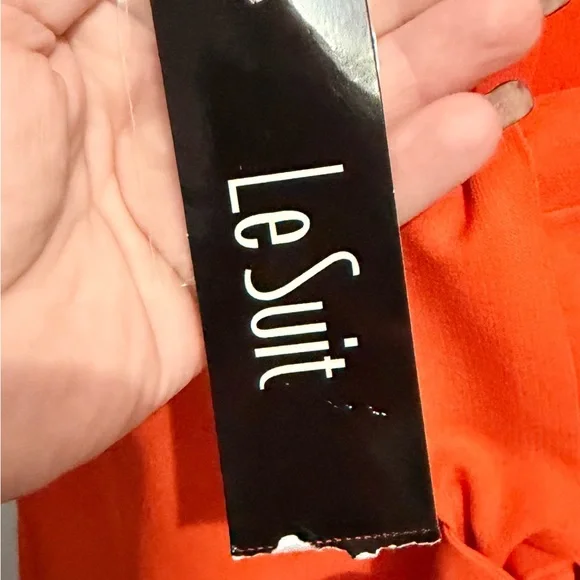 Le Suit Women's Bright Orange Skirt Set - Picture 6 of 6